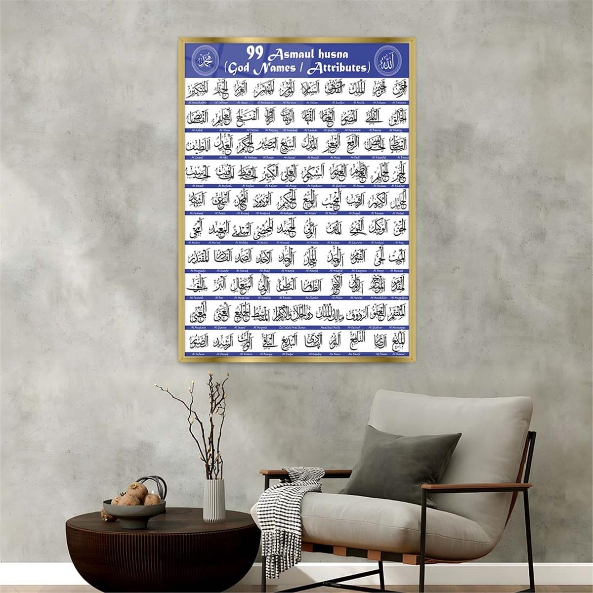 Aluminum-Framed Religious-Themed Tempered Glass Wall Art 057