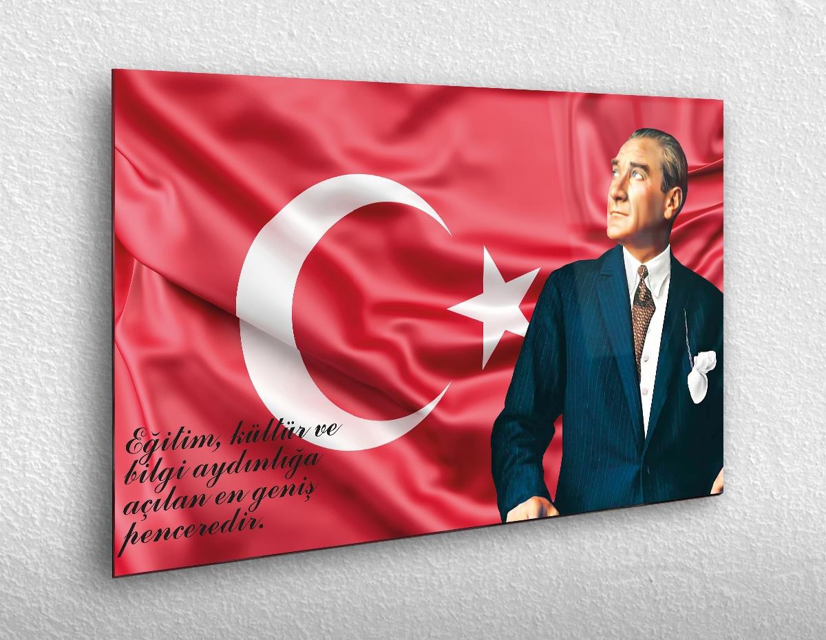 MUSTAFA KEMAL ATATÜRK GÖRSELLİ CAM TABLO