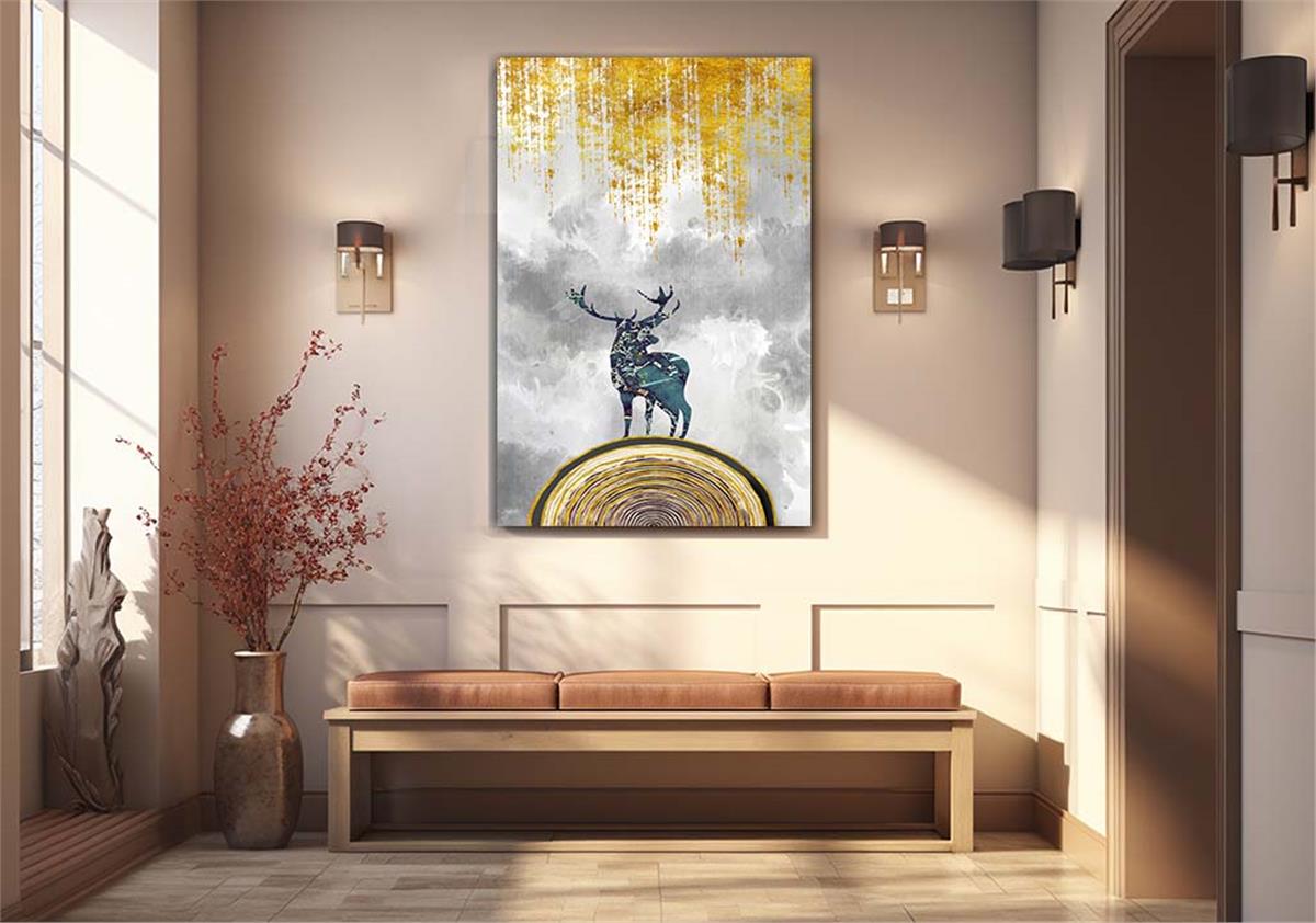 Dikey Sanat Temalı Cam Tablo 332