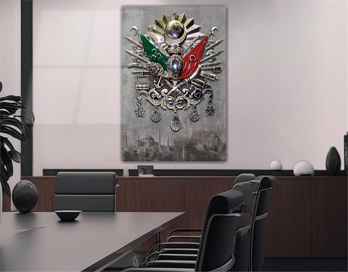 Ottoman State Coat of Arms Glass Wall Art