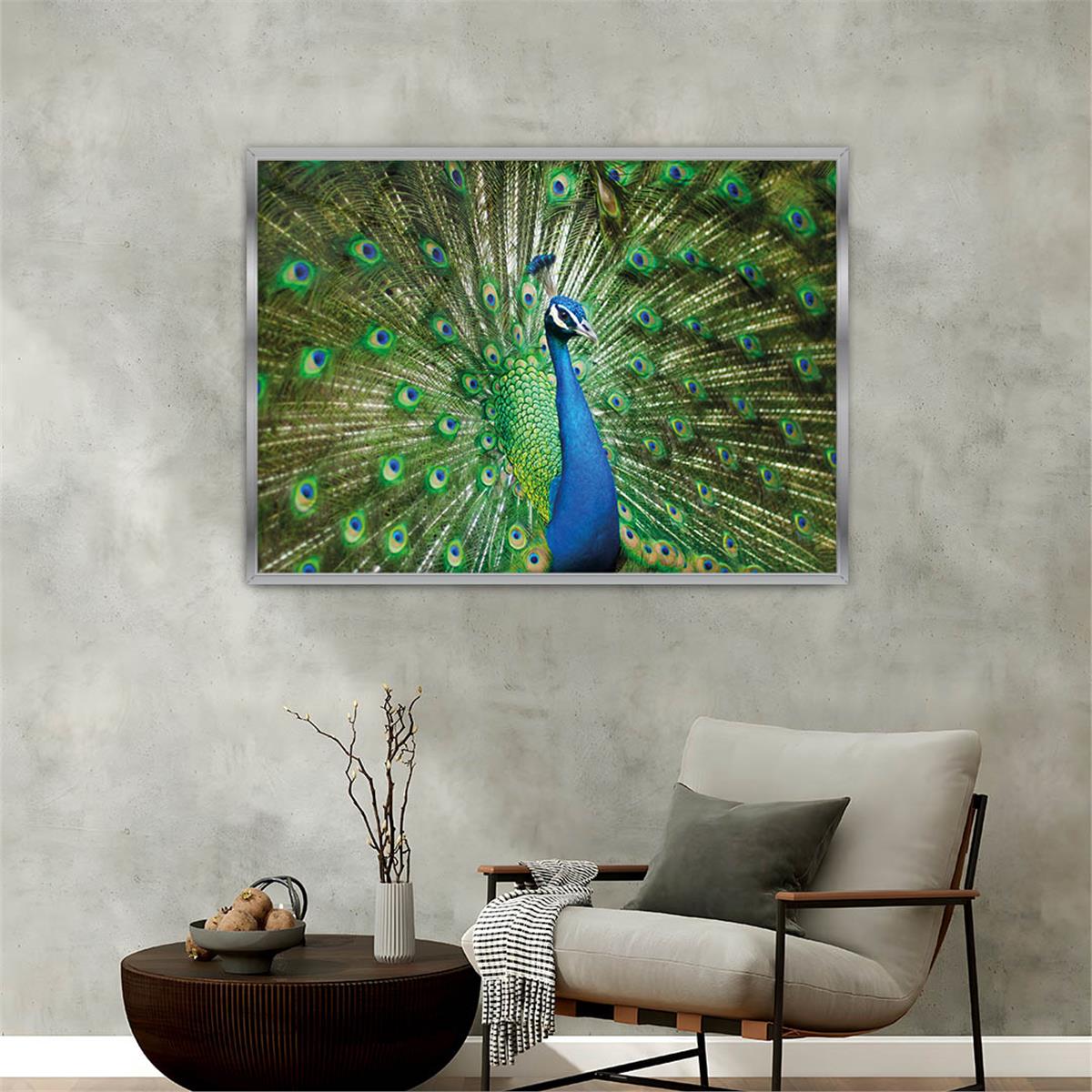 Aluminum-Framed Art-Themed Tempered Glass Wall Art 090