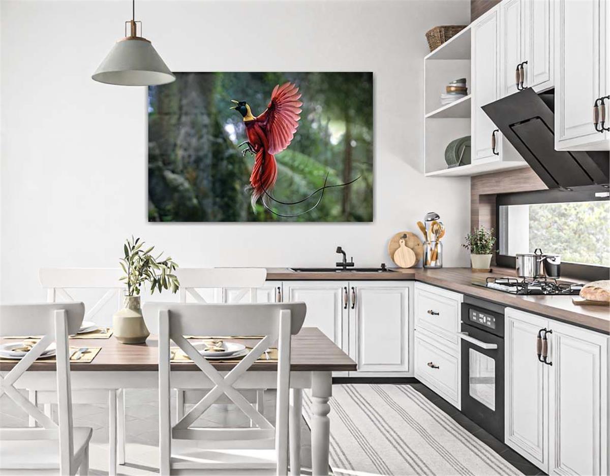 Thema Natur auf bedrucktem Glas