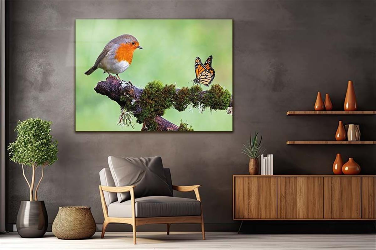 Thema Natur auf bedrucktem Glas