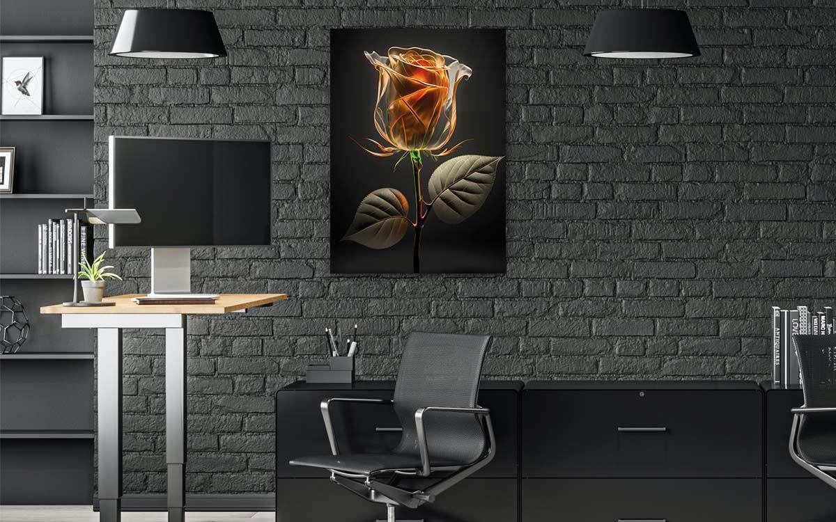 Dikey Doğa Temalı Cam Tablo125