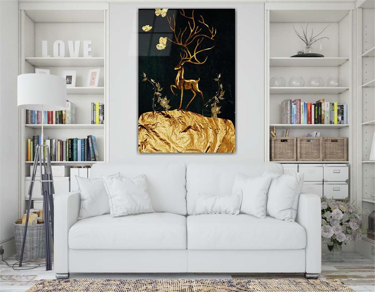 Dikey Sanat Temalı Cam Tablo 288