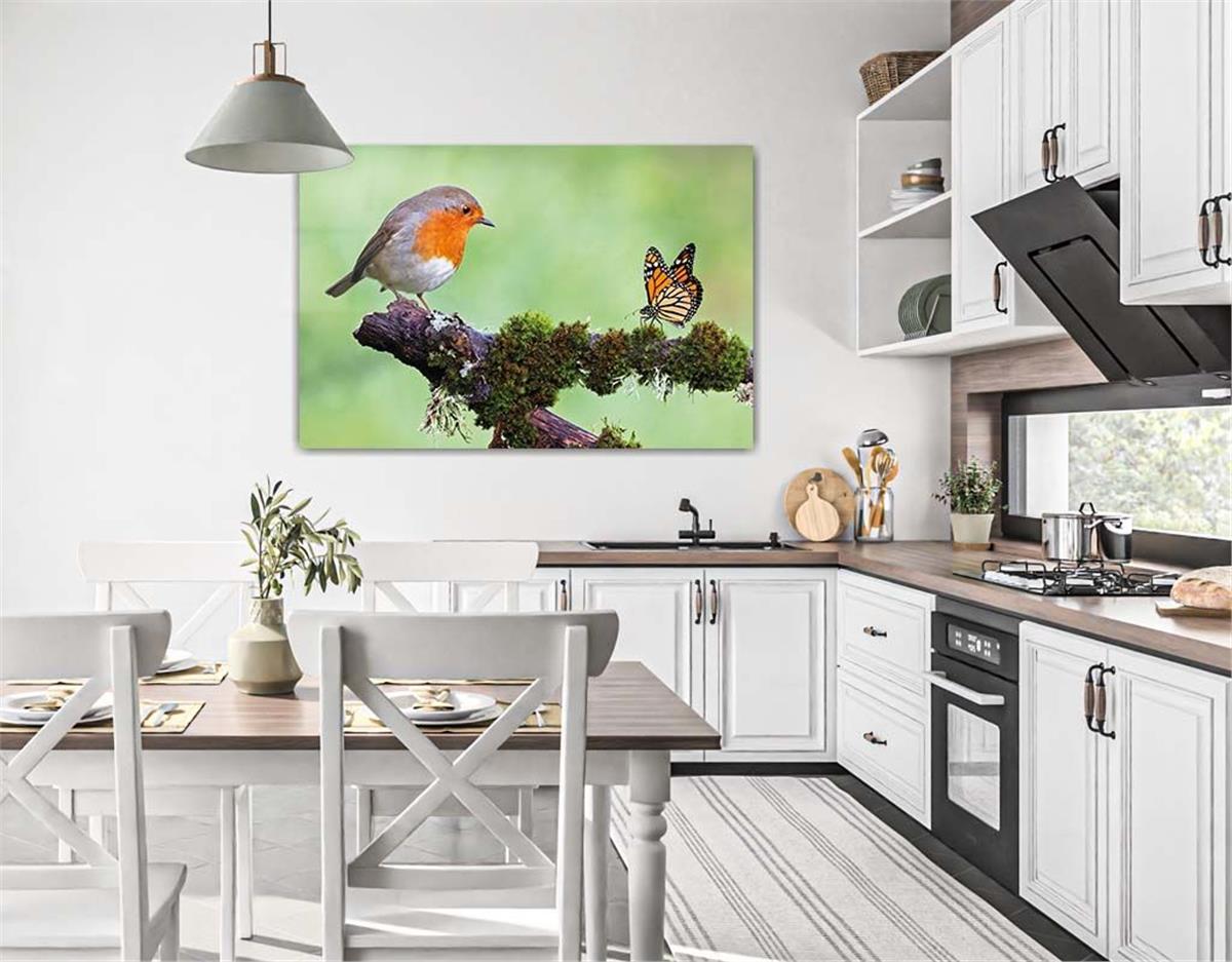 Thema Natur auf bedrucktem Glas