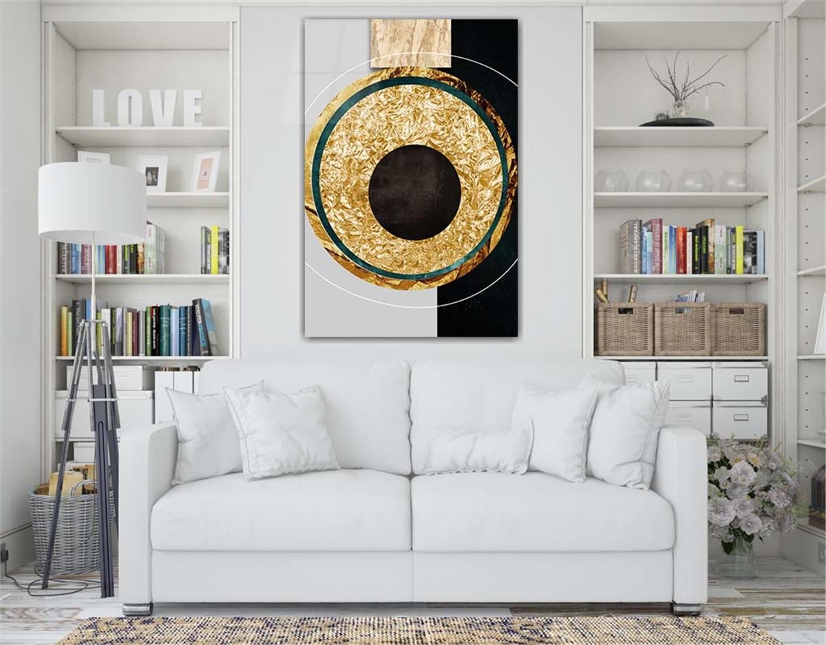 Dikey Sanat Temalı Cam Tablo 289