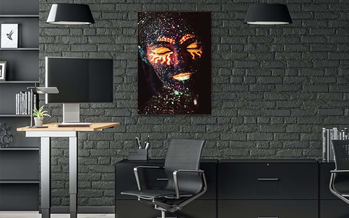 Dikey Sanat Temalı Cam Tablo 313