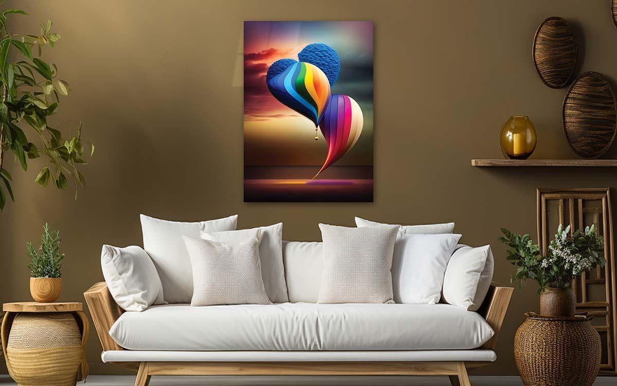 Dikey Sanat Temalı Cam Tablo 290