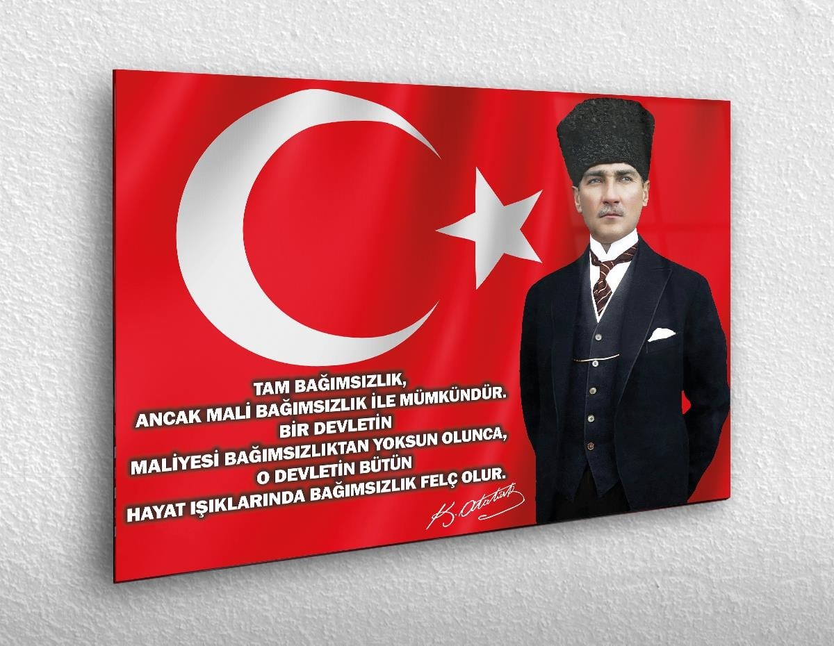 MUSTAFA KEMAL ATATÜRK CAM TABLO 
