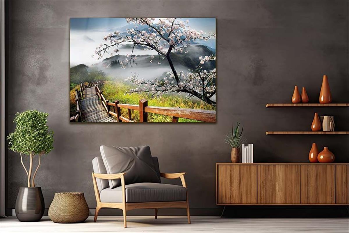 Thema Natur auf bedrucktem Glas
