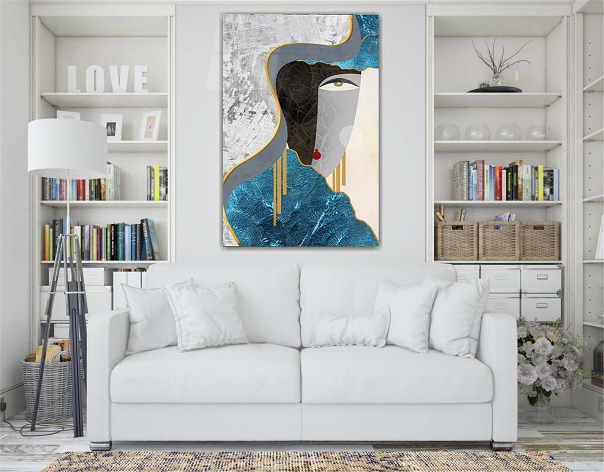 Dikey Sanat Temalı Cam Tablo 292