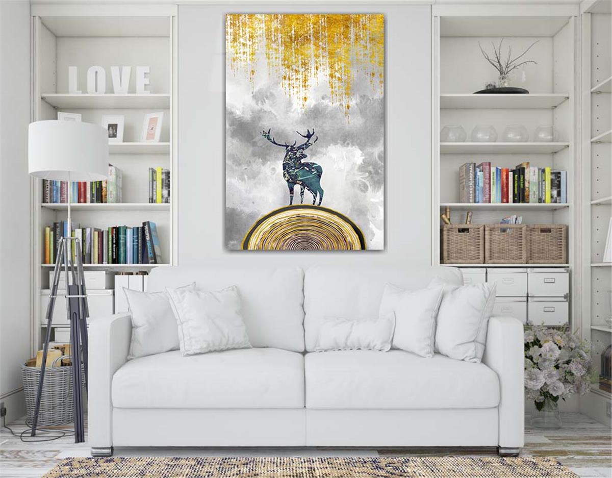 Dikey Sanat Temalı Cam Tablo 332