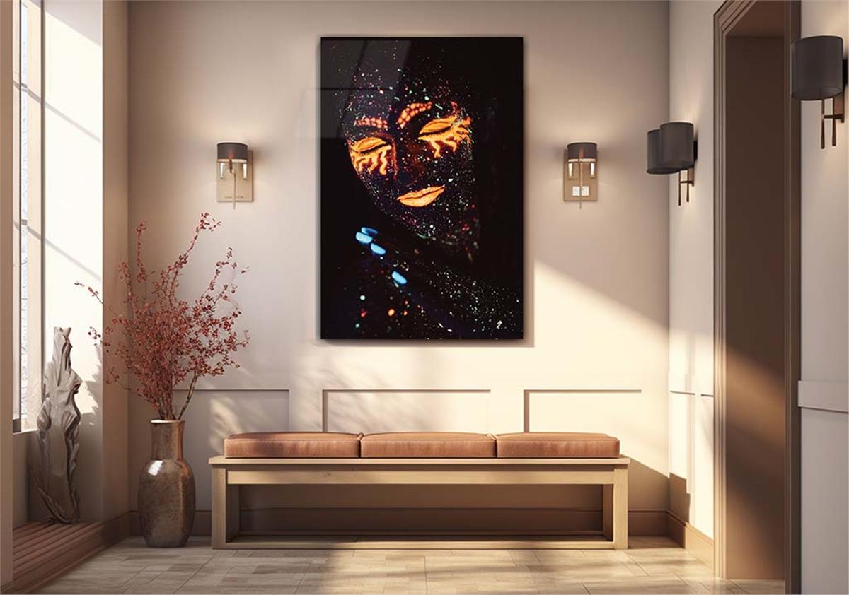 Dikey Sanat Temalı Cam Tablo 312
