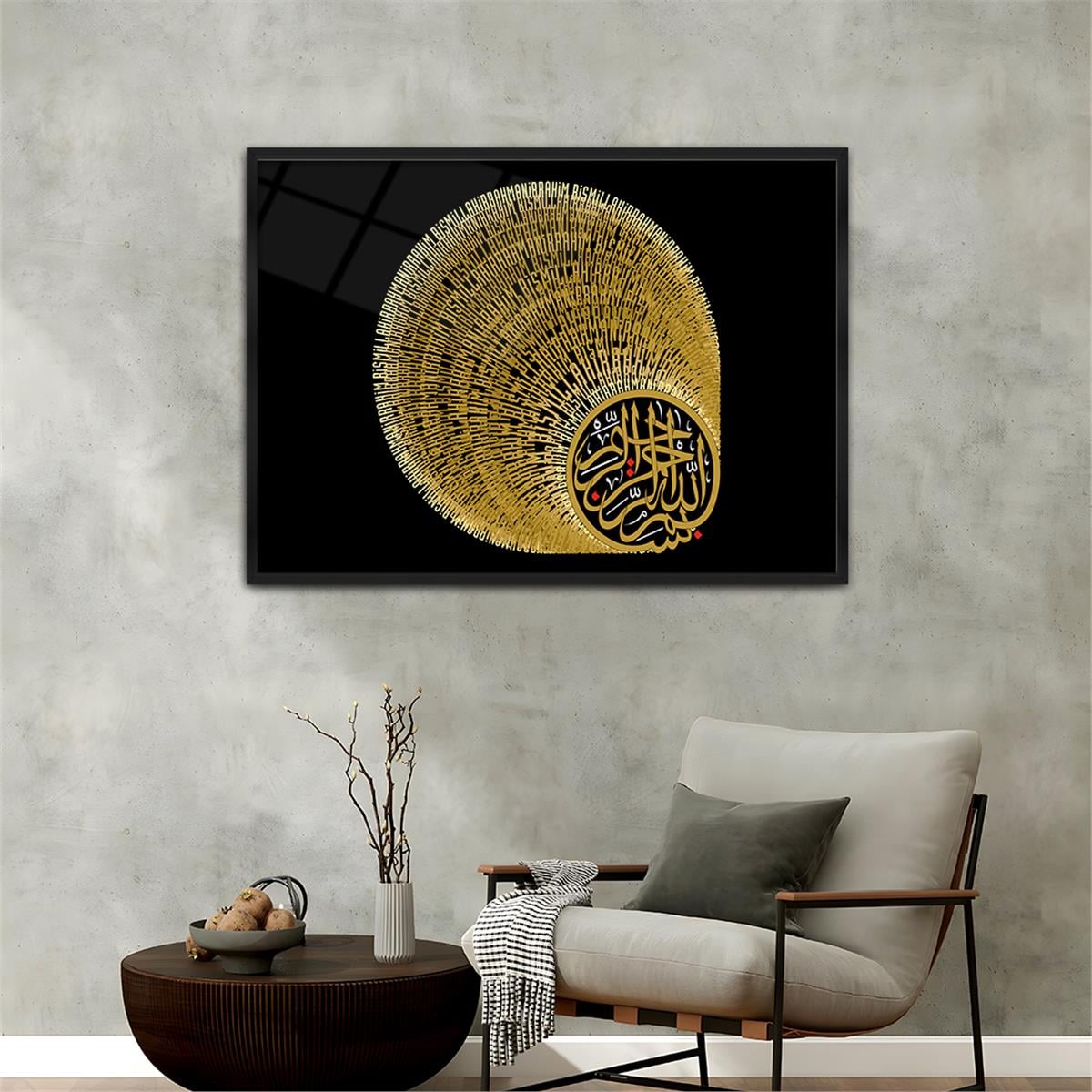 Aluminum-Framed Religious-Themed Tempered Glass Wall Art 059