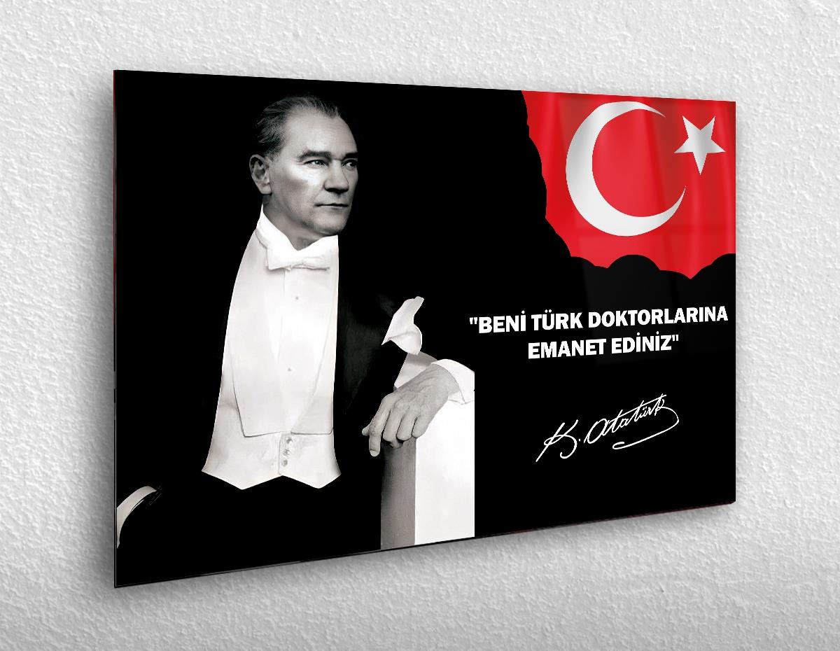 MUSTAFA KEMAL ATATÜRK CAM TABLO 