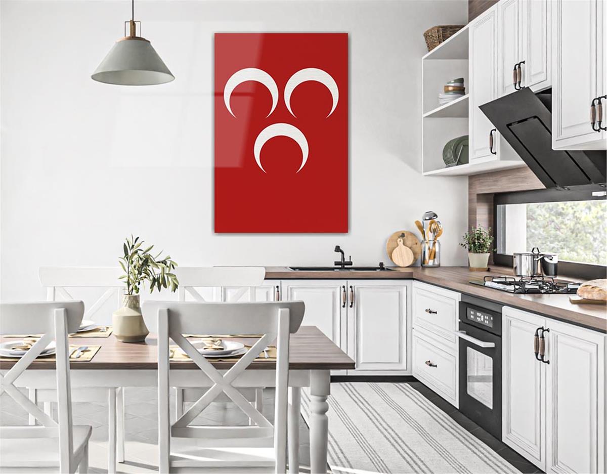 Three Crescent Glass Wall Art