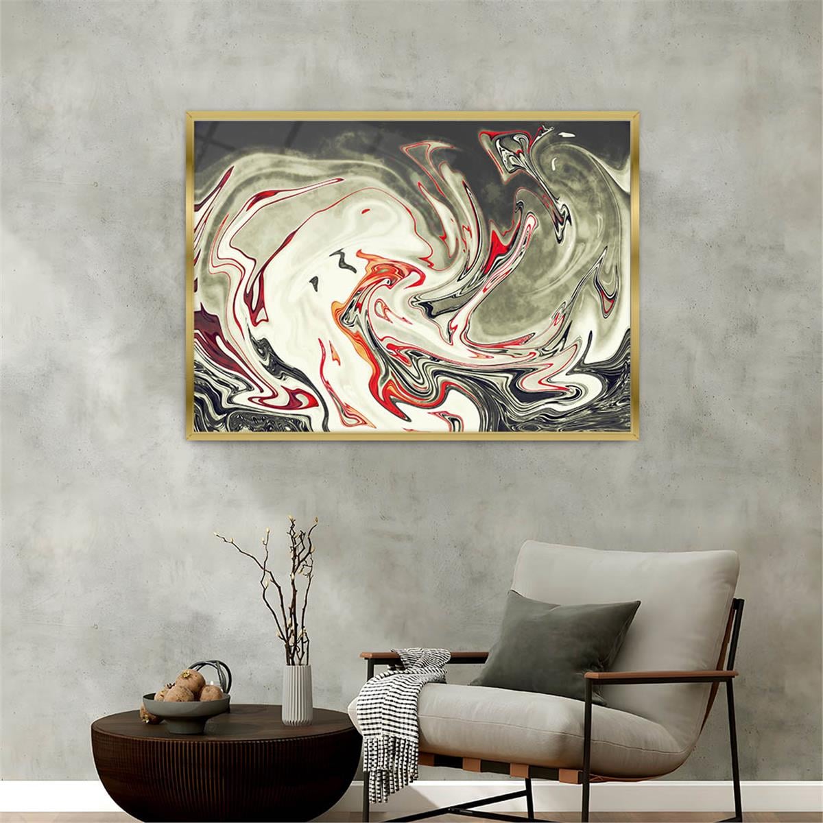 Alüminyum Çerçeveli Sanat Temalı Cam Tablo 027