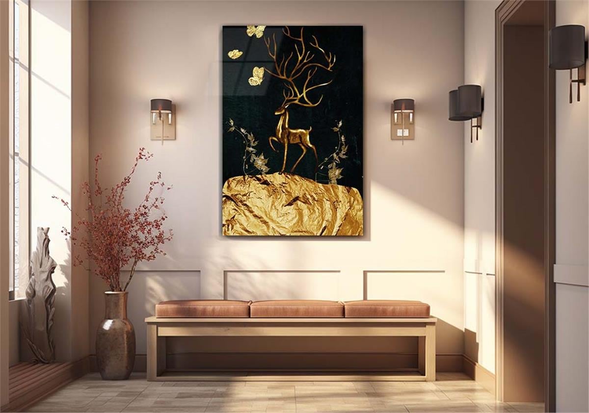 Dikey Sanat Temalı Cam Tablo 288
