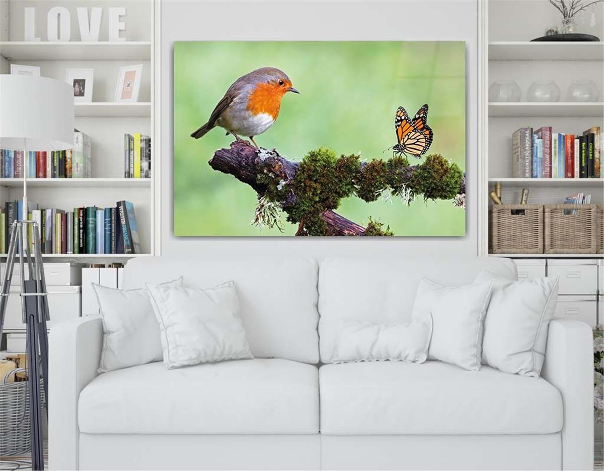 Thema Natur auf bedrucktem Glas