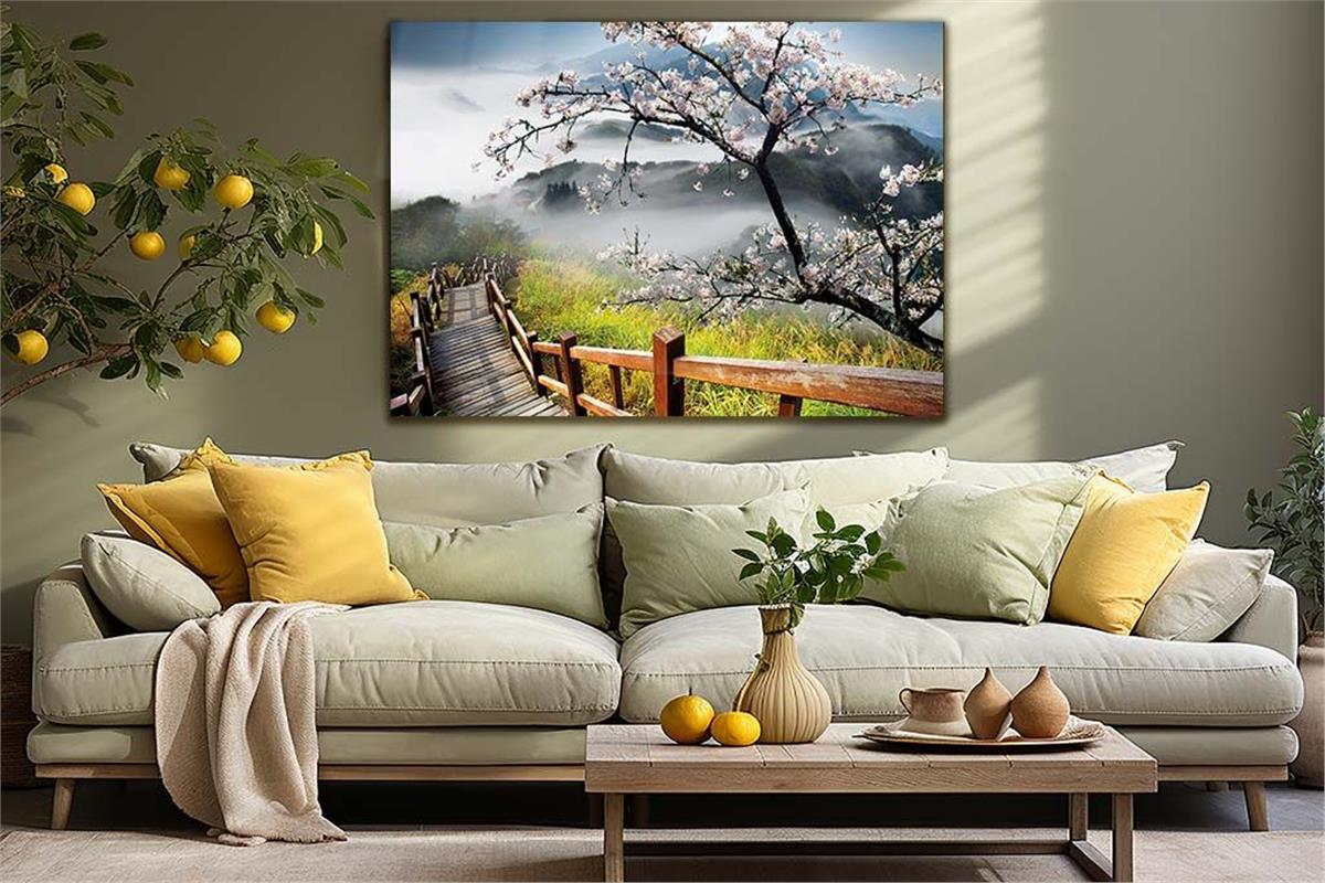 Thema Natur auf bedrucktem Glas