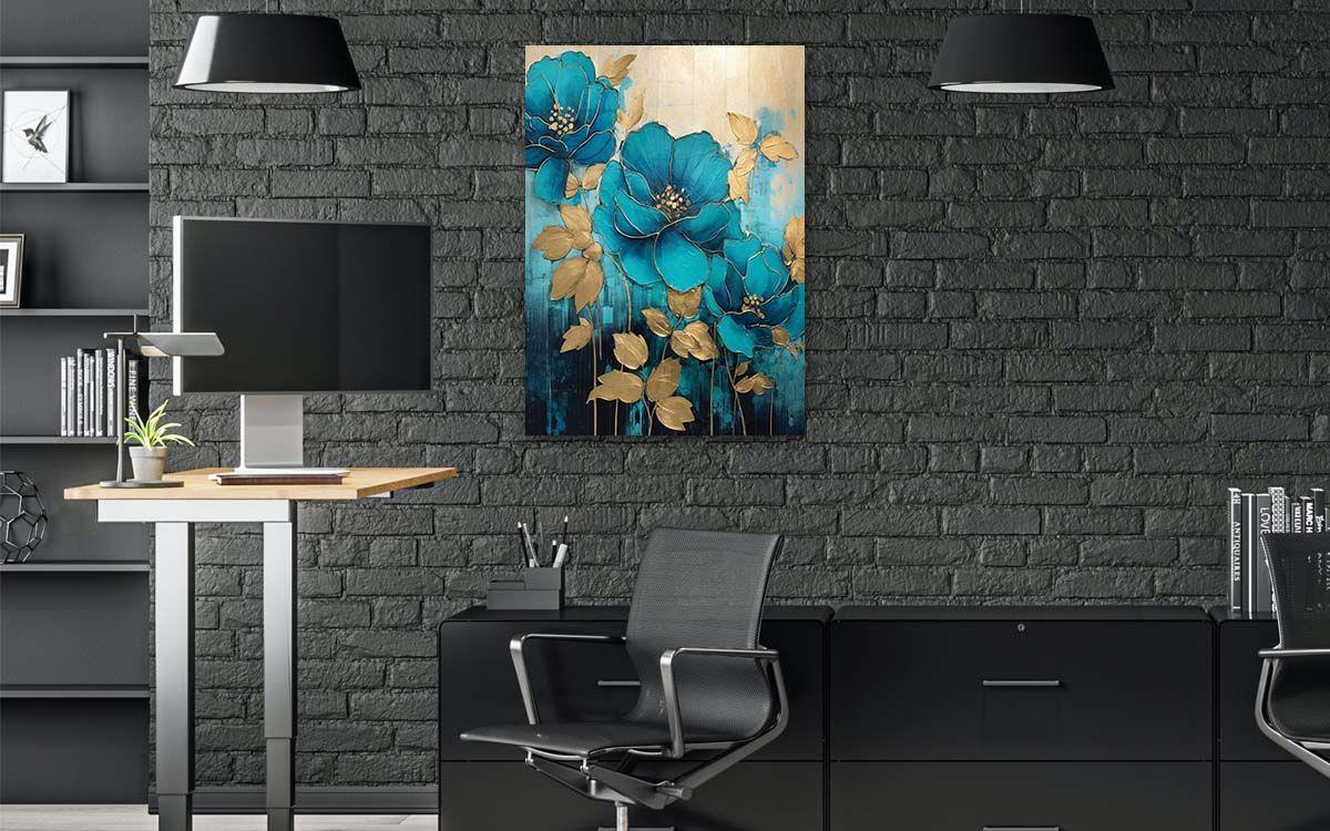 Dikey Sanat Temalı Cam Tablo 316