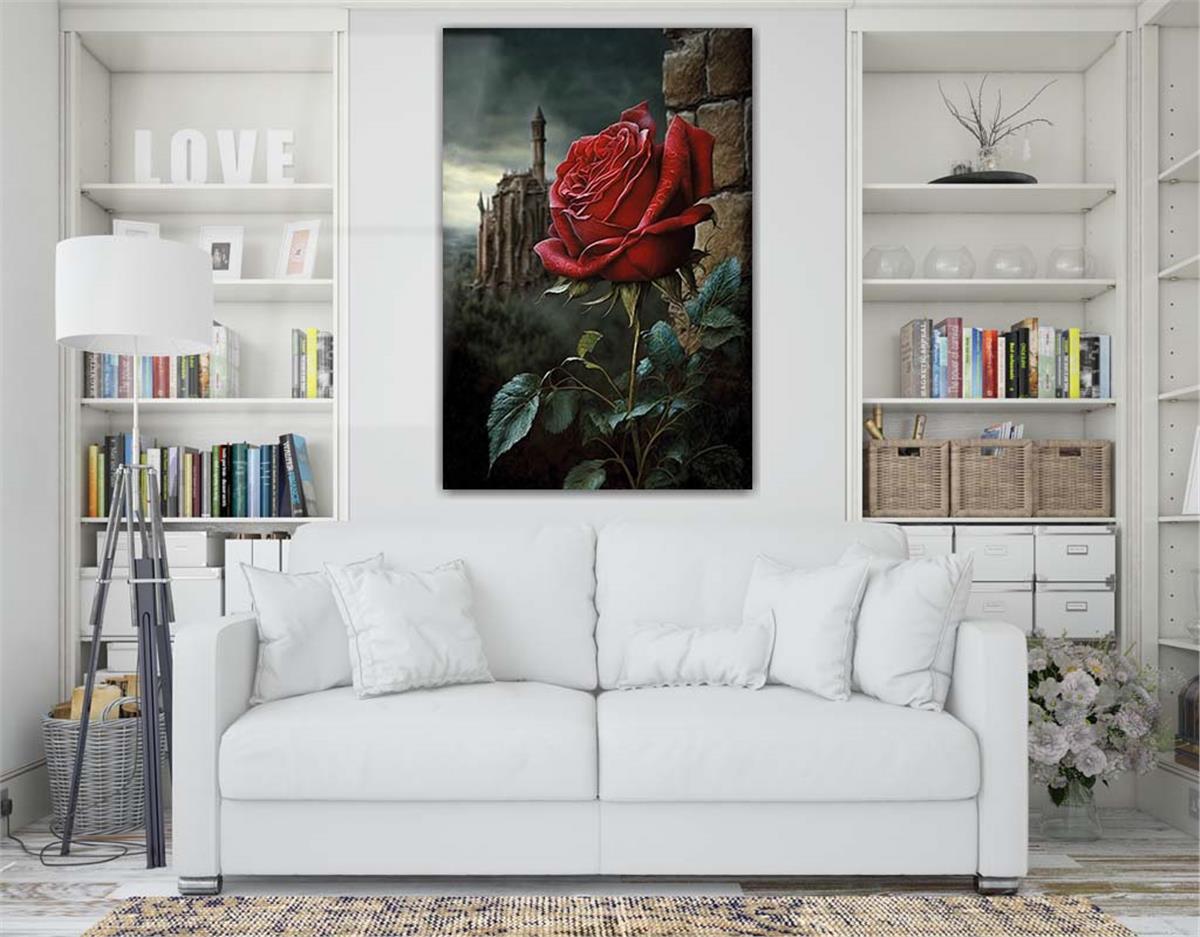Dikey Doğa Temalı Cam Tablo129