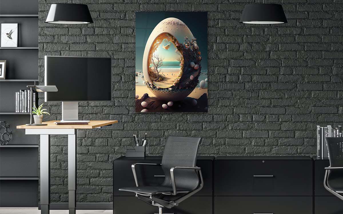 Dikey Sanat Temalı Cam Tablo 311