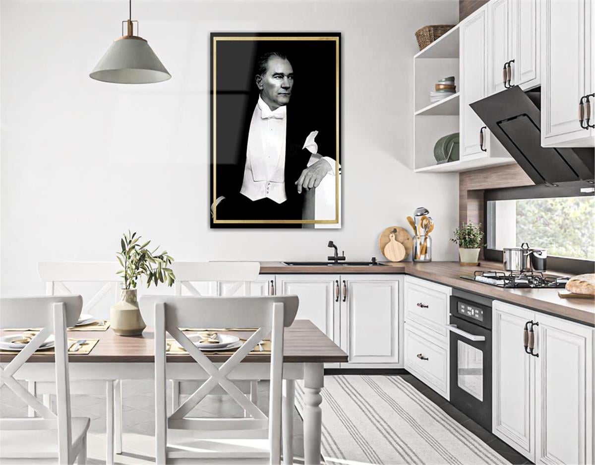 MUSTAFA KEMAL ATATÜRK GÖRSELLİ CAM TABLO