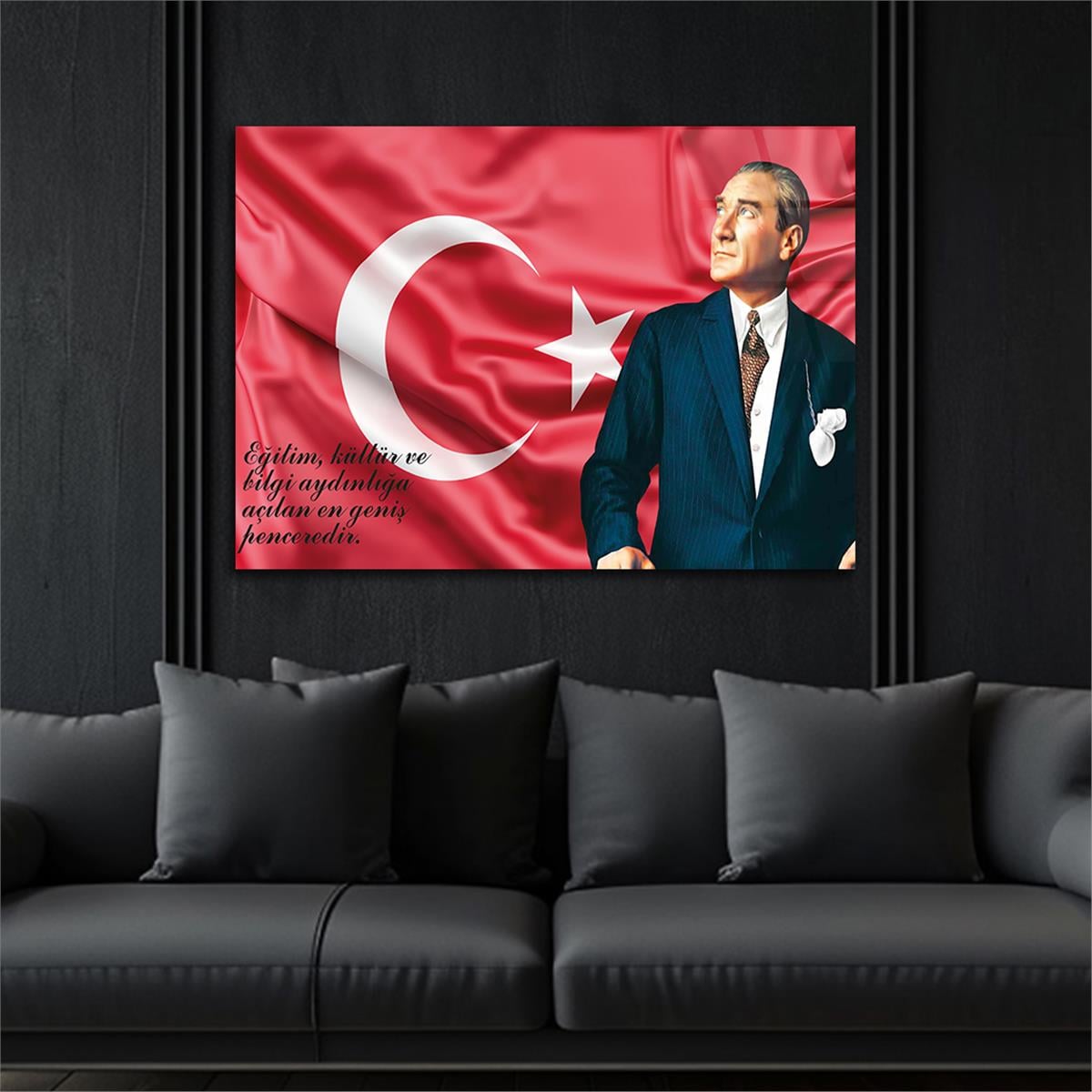 MUSTAFA KEMAL ATATÜRK GÖRSELLİ CAM TABLO