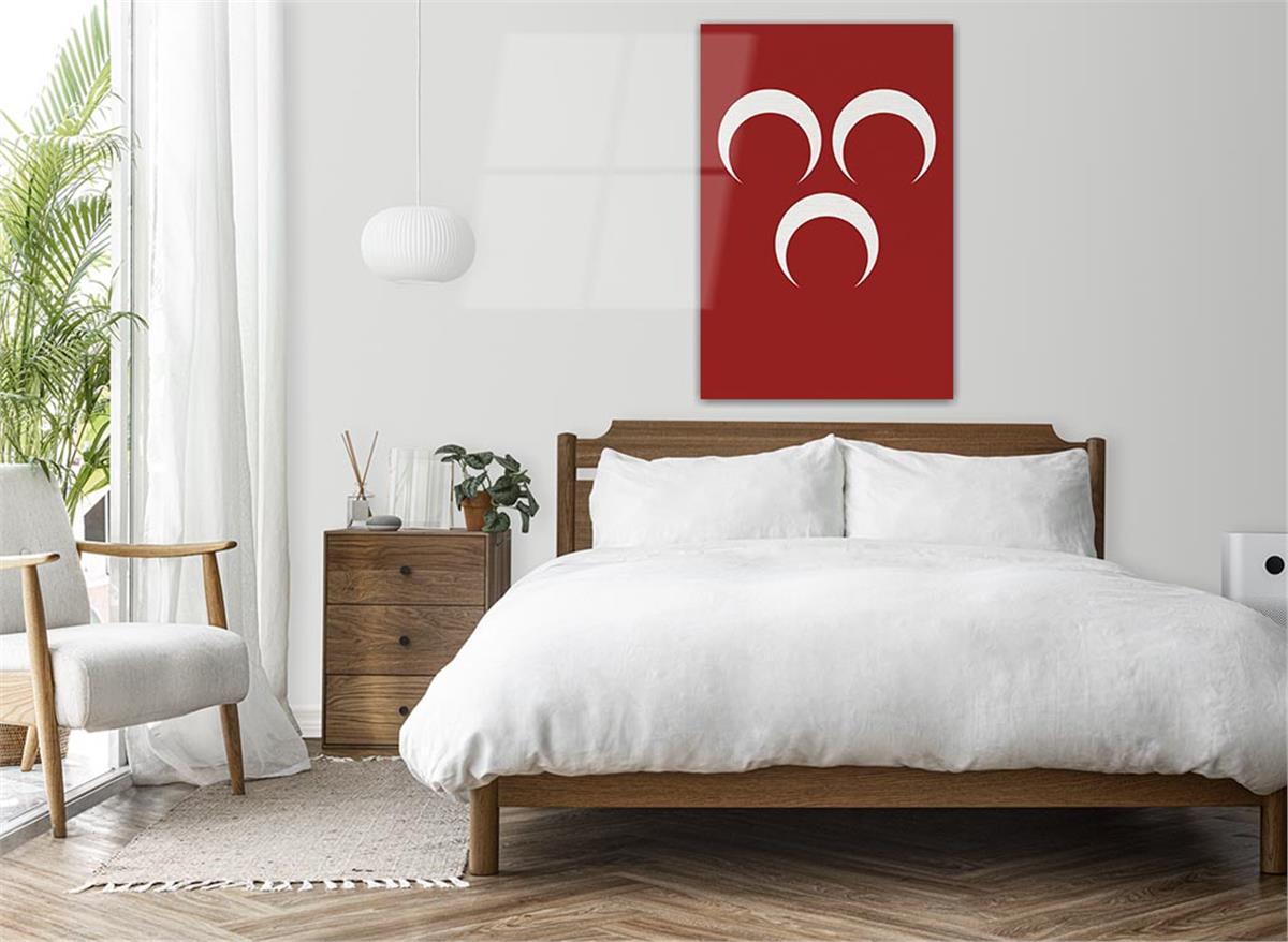 Three Crescent Glass Wall Art