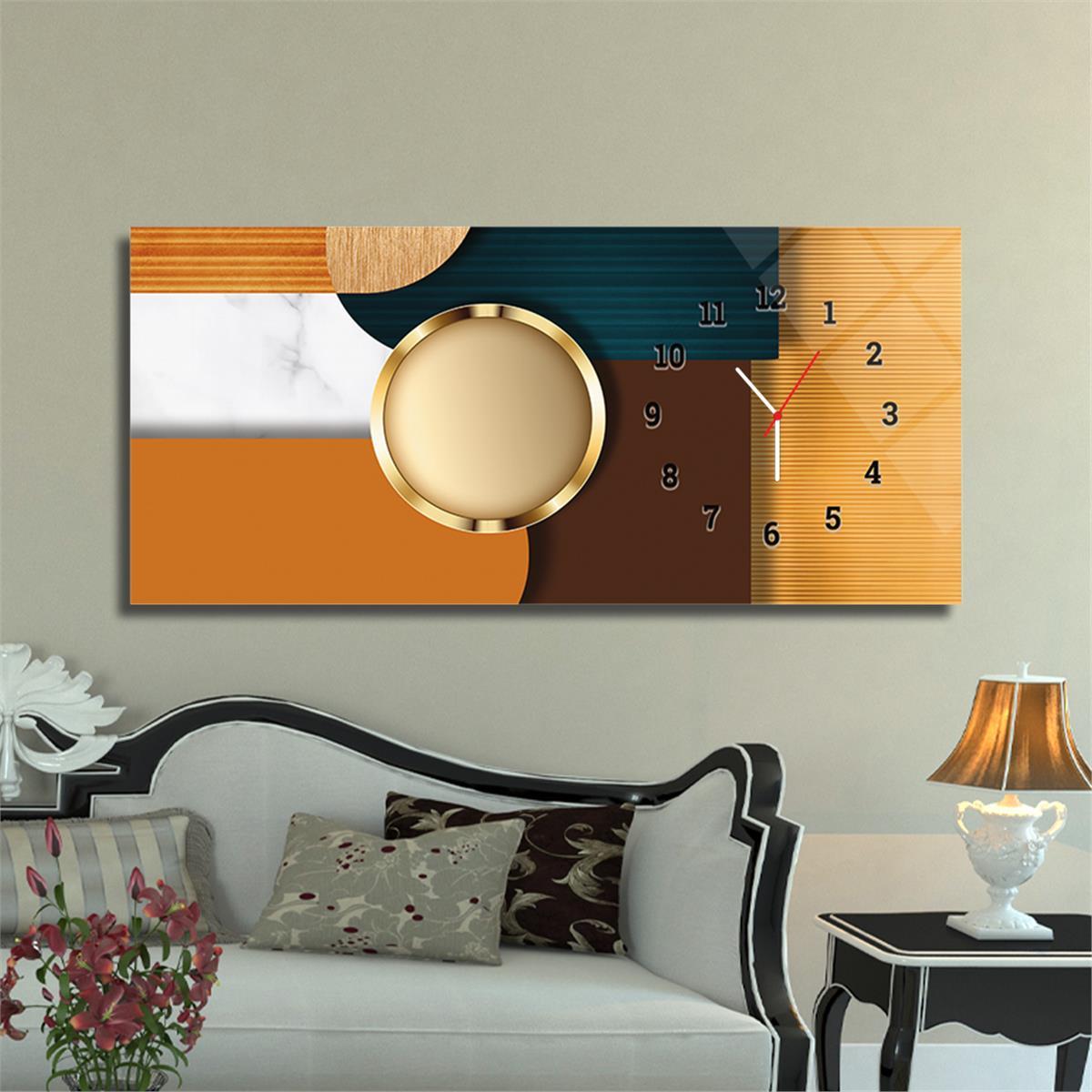 Haftanın İndirimli Ürünü Yatay Saatli Cam Tablo 50x110 cm