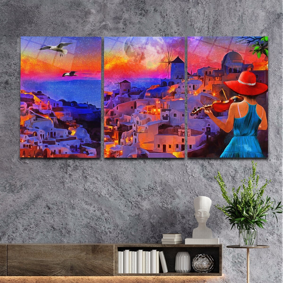 SANAT TEMALI CAM TABLO SETİ
