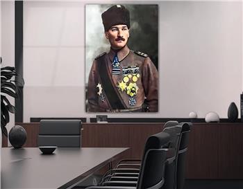 MUSTAFA KEMAL ATATÜRK GÖRSELLİ CAM TABLO