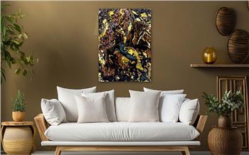 Dikey Sanat Temalı Cam Tablo 293