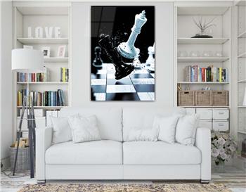 Dikey Sanat Temalı Cam Tablo 324