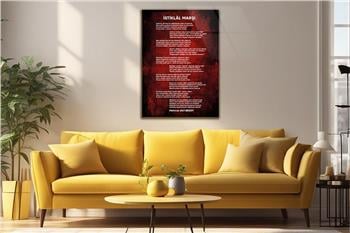 Turkish National Anthem Tempered Glass Wall Art 