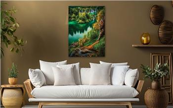 Dikey Sanat Temalı Cam Tablo 310