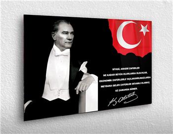 MUSTAFA KEMAL ATATÜRK CAM TABLO 