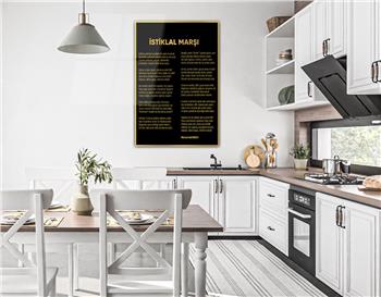 Turkish National Anthem Tempered Glass Wall Art 