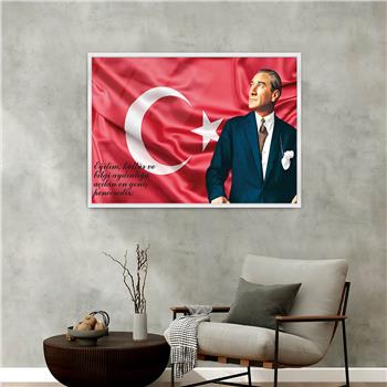 Alüminyum Çerçeveli Vatan Temalı Cam Tablo 013