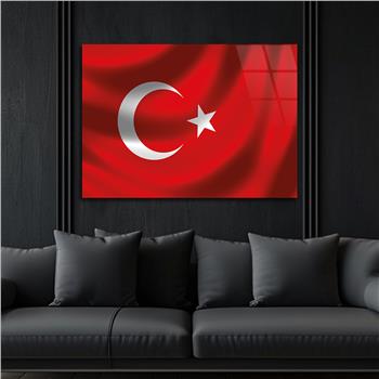 Yatay Vatan Temalı Cam Tablo65