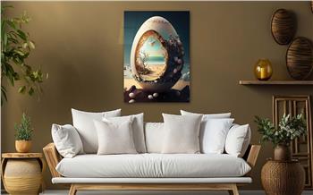 Dikey Sanat Temalı Cam Tablo 311