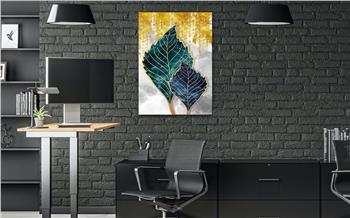 Dikey Sanat Temalı Cam Tablo 333
