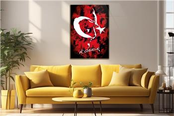 MUSTAFA KEMAL ATATÜRK GÖRSELLİ CAM TABLO