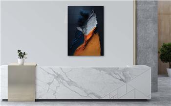 Dikey Sanat Temalı Cam Tablo 317