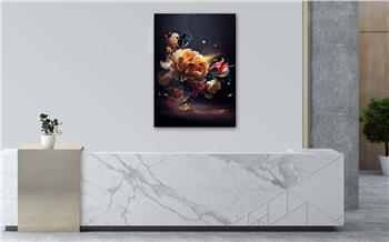 Dikey Sanat Temalı Cam Tablo 326