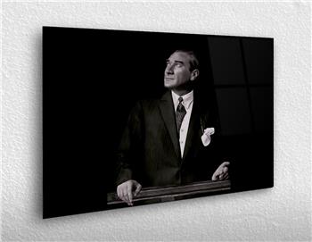 MUSTAFA KEMAL ATATÜRK GÖRSELLİ CAM TABLO