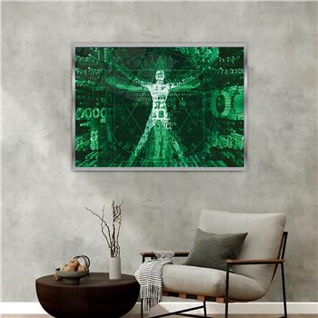 Aluminum-Framed Art-Themed Tempered Glass Wall Art 075