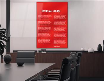 Turkish National Anthem Tempered Glass Wall Art 